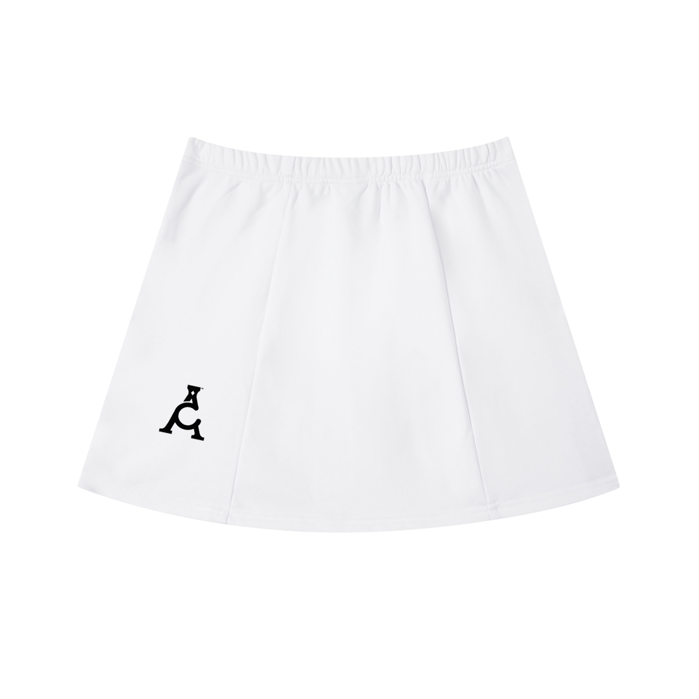 The ARĒTÉ White Contrast Side Stripe Slit Skirt