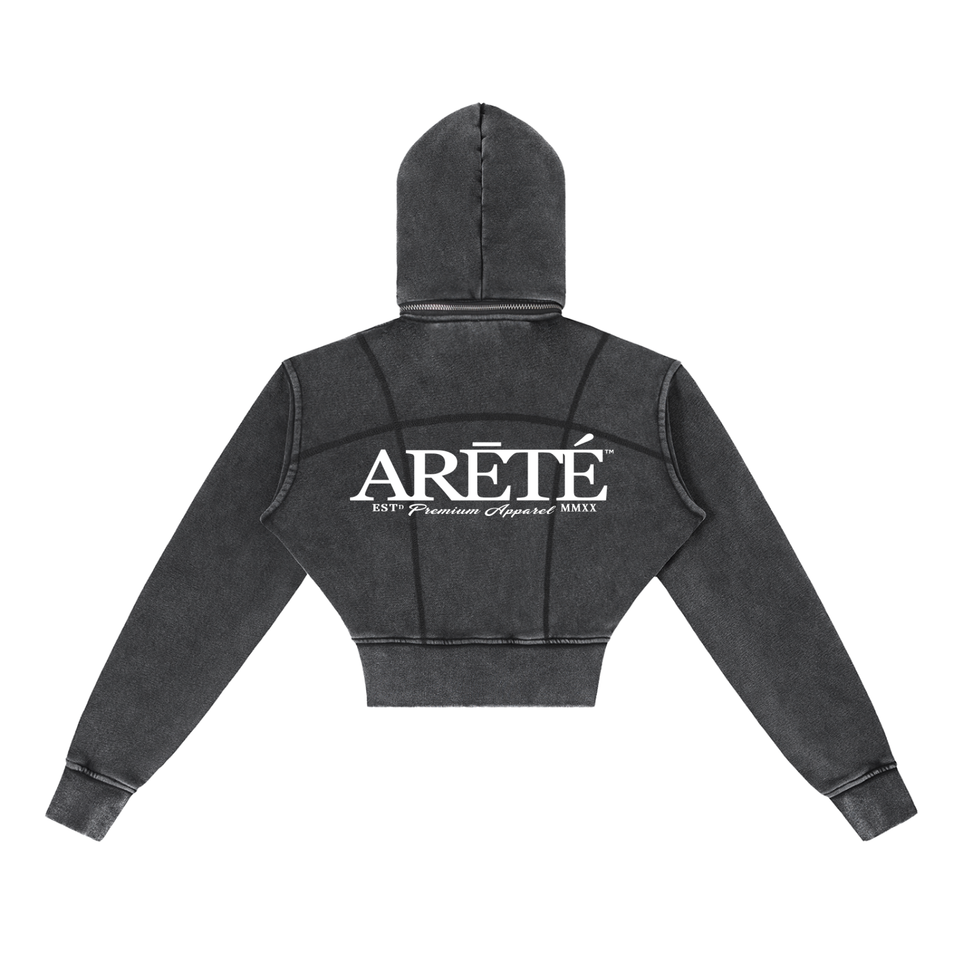 The ARĒTÉ Vintage Washed Cropped Fleece Hoodie