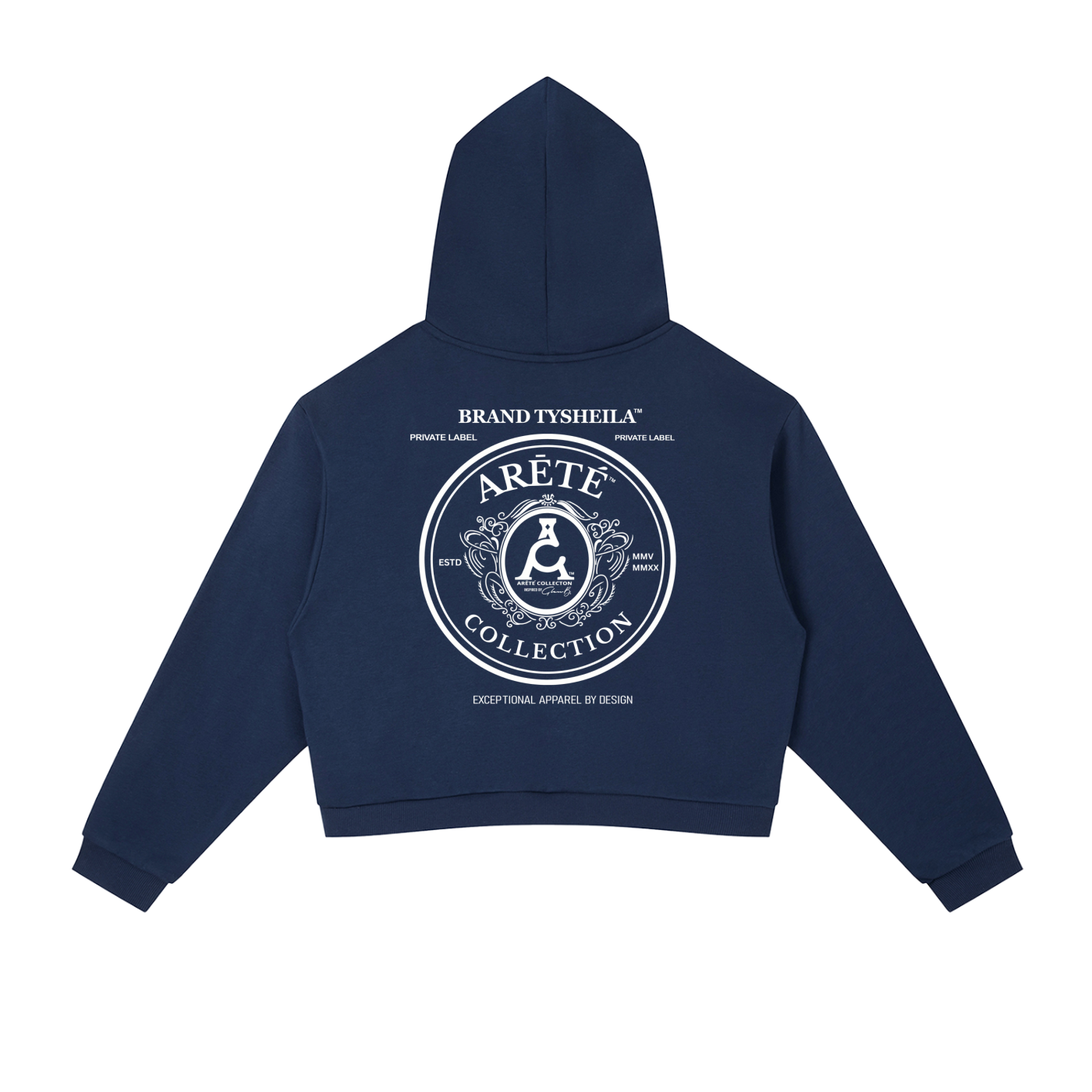 The ARĒTÉ Contrast Side Stripe Cropped Hoodie