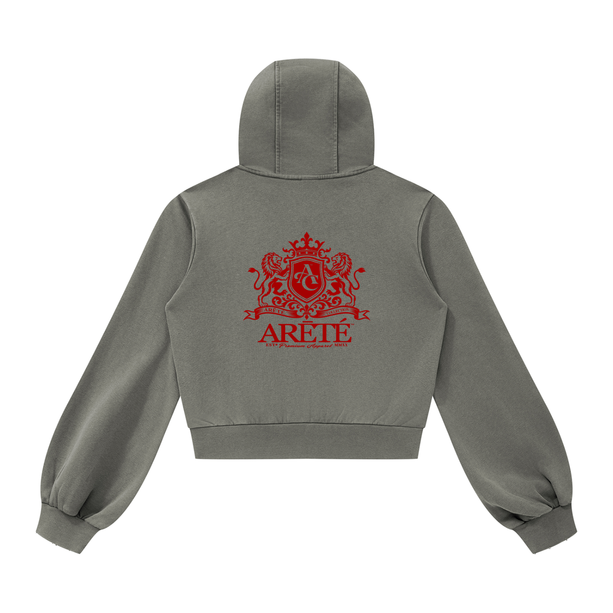 ARĒTÉ Women’s Vintage Wash Full Zip Hoodie