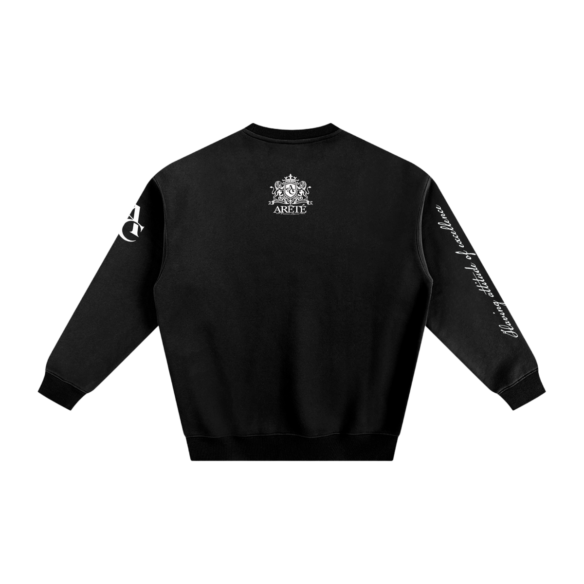 ARĒTÉ™ Signature Heraldic Logo Fleeced Sweatshirt