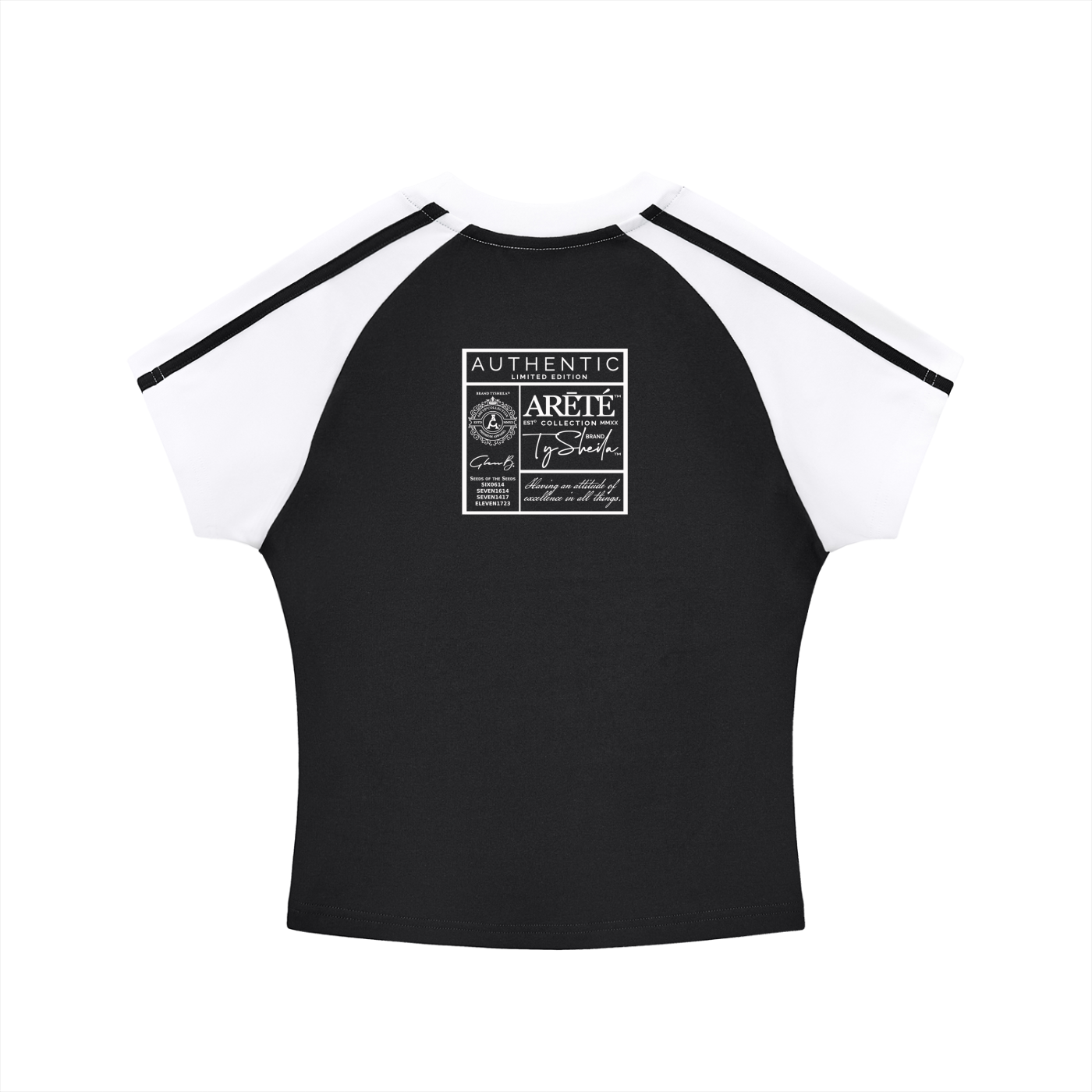 The ARĒTÉ™ Gold Sculpture Bodycon Raglan Sleeve T-Shirt