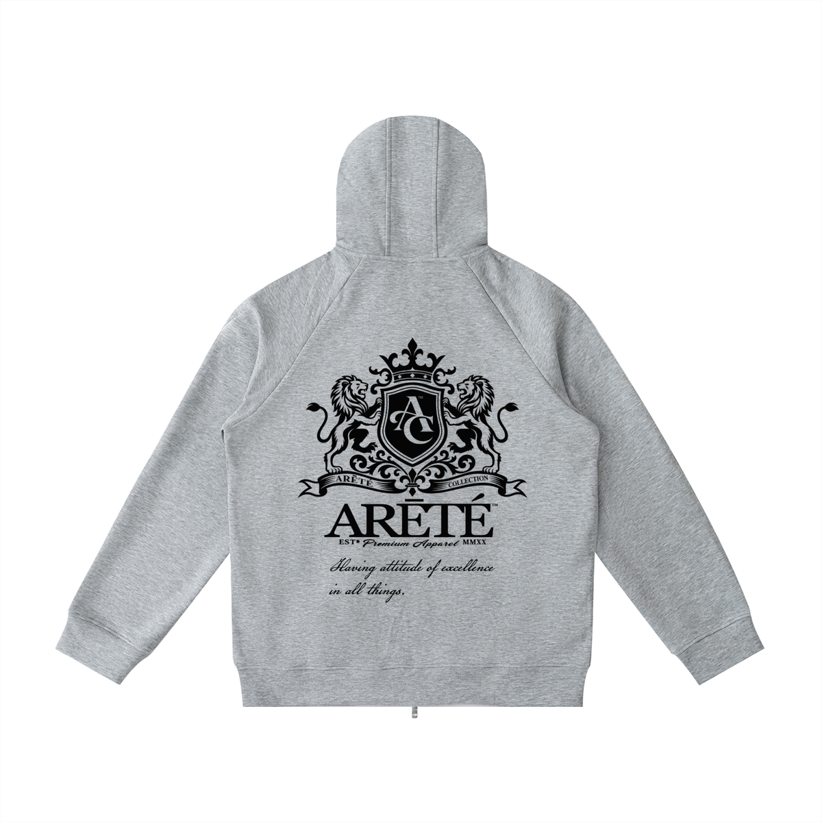 Heavyweight Raglan Sleeve Zip Hoodie