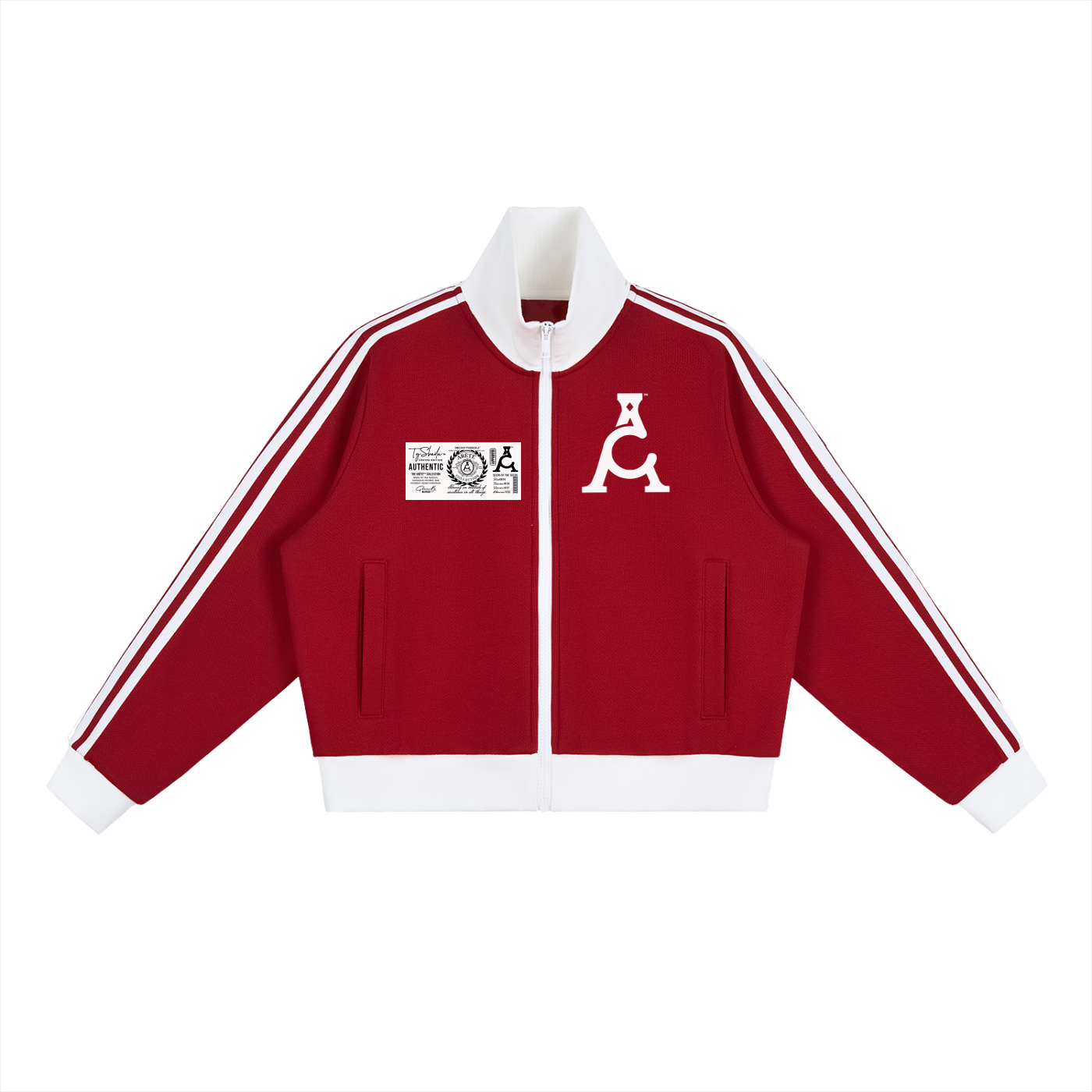 The ARĒTÉ Logo Fleece Cropped Track Jacket