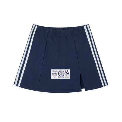 The ARĒTÉ Contrast Side Stripe Slit Skirt