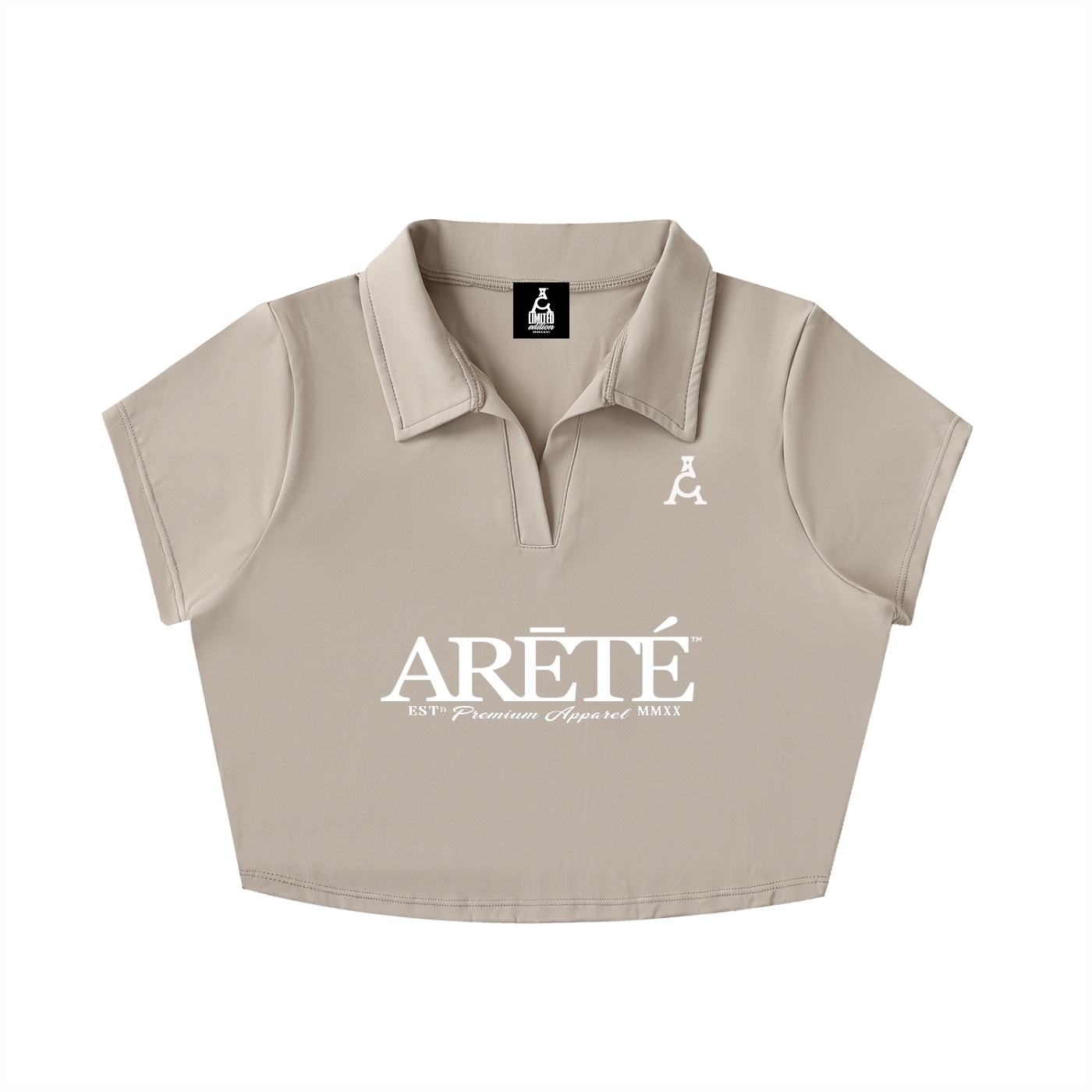ARĒTÉ V-Neck Lapel Crop Top