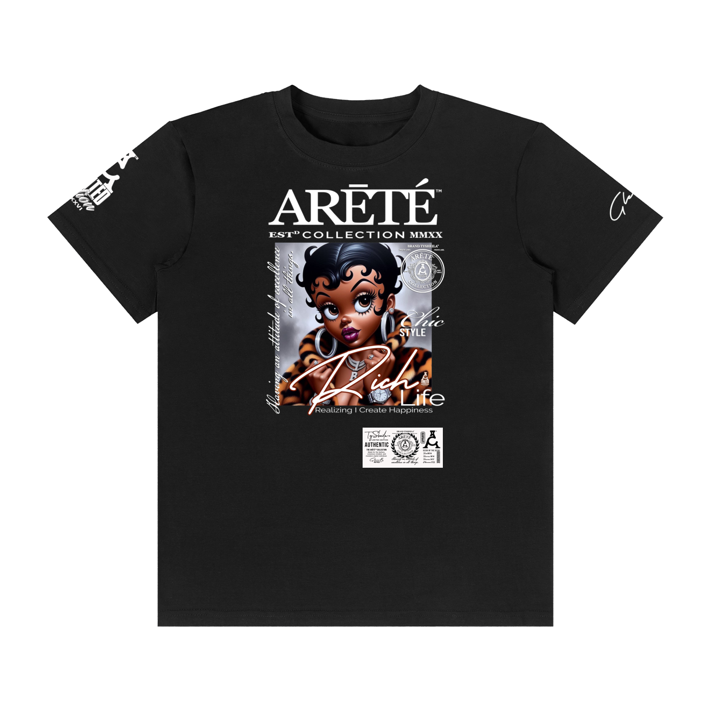 ARĒTÉ™ RICH Life Unisex Classic Crew Neck Tee