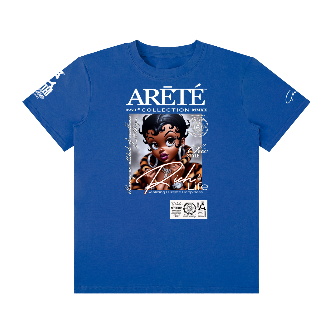 ARĒTÉ™ RICH Life Unisex Classic Crew Neck Tee