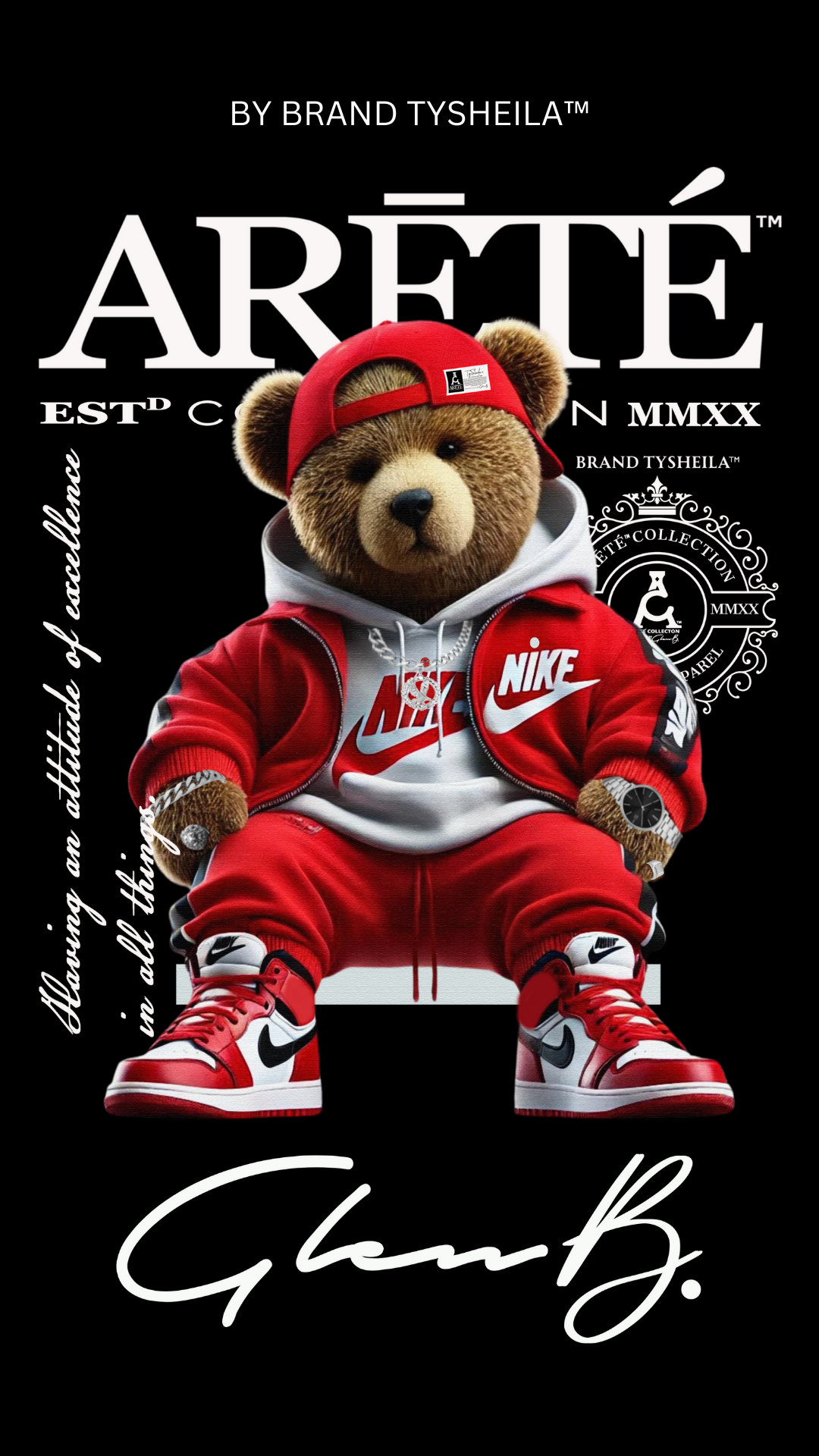 The ARĒTÉ™ Bear Mr. NiKE_Red