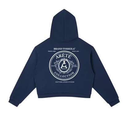The ARĒTÉ Contrast Side Stripe Cropped Hoodie