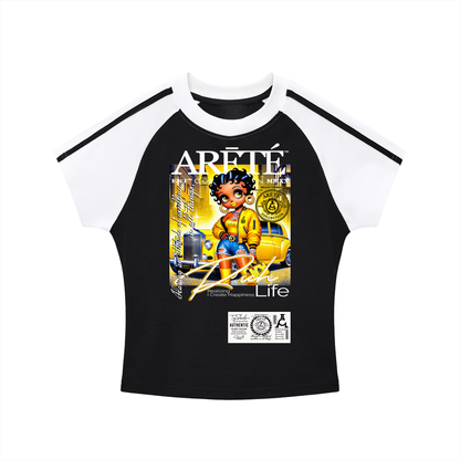 The ARĒTÉ™ "RICH Life" 1 Bodycon Raglan Sleeve T-Shirt