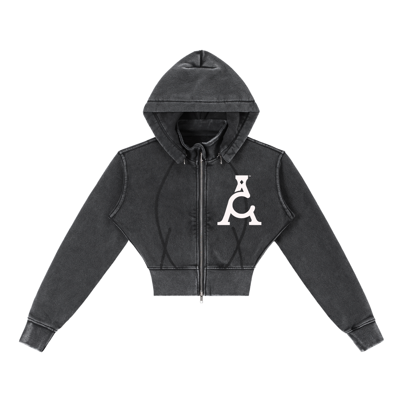The ARĒTÉ Vintage Washed Cropped Fleece Hoodie