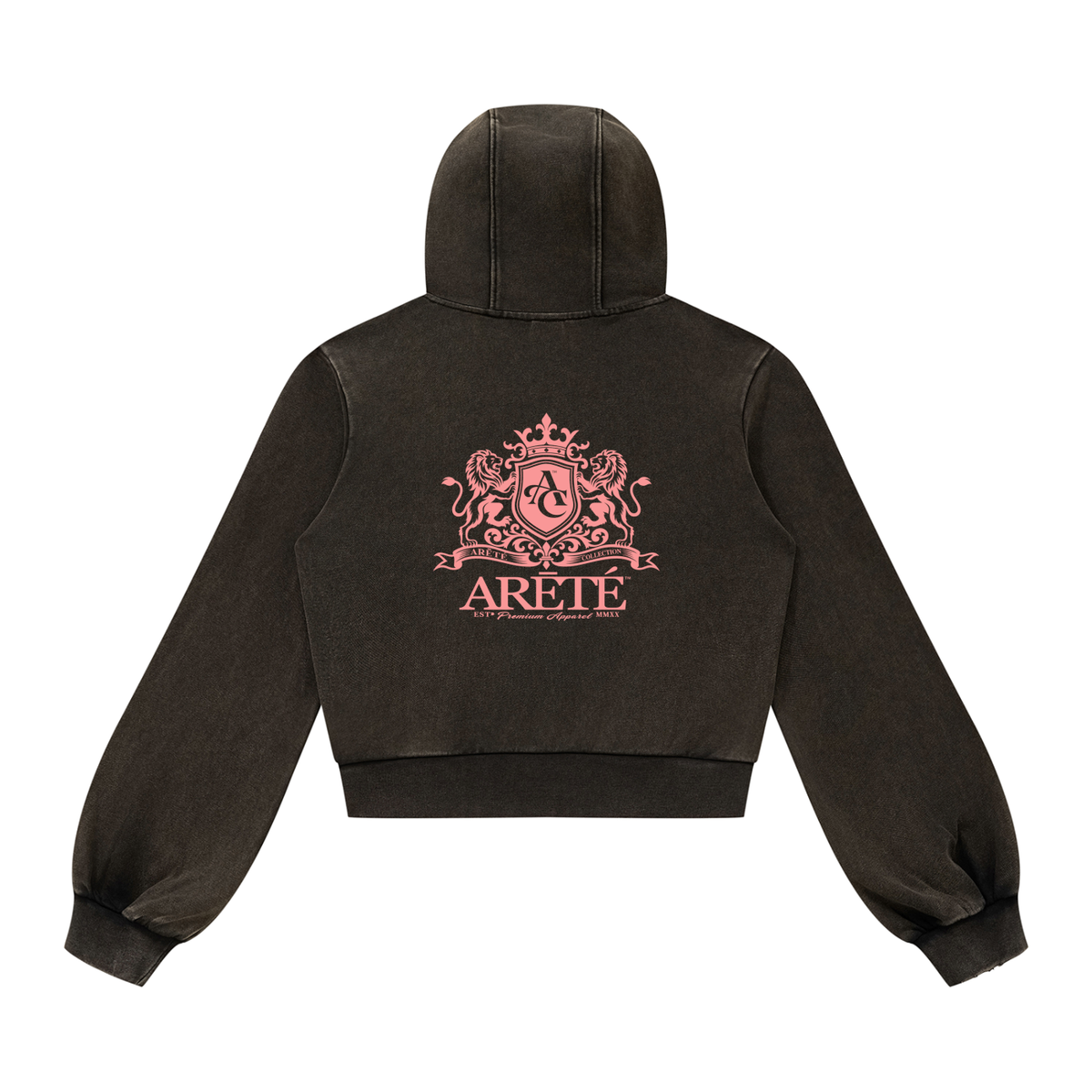 ARĒTÉ Women’s Vintage Wash Full Zip Hoodie