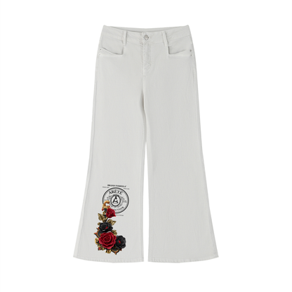 ARĒTÉ™ Women's Vintage Wash Flared Leg Jeans