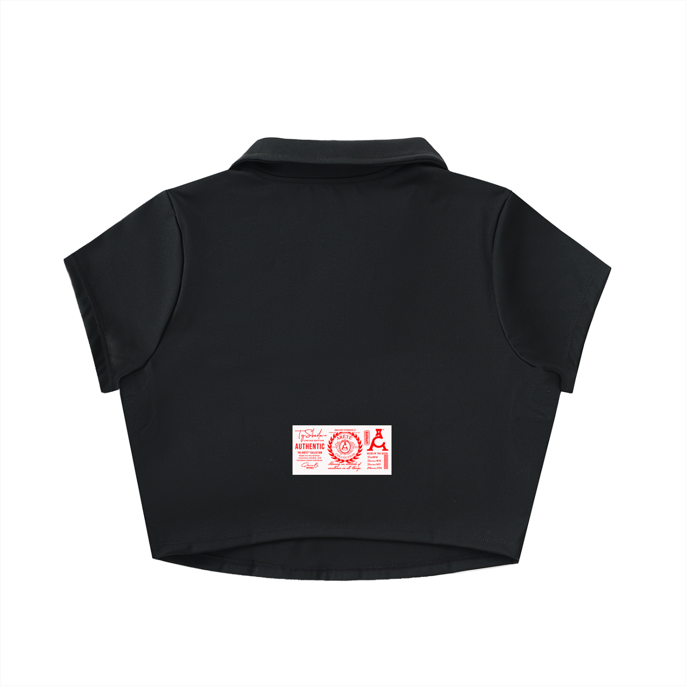 ARĒTÉ V-Neck Lapel Crop Top