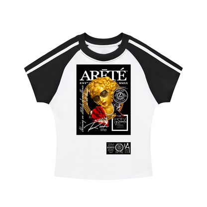 The ARĒTÉ™ Golden Sculpture II Bodycon Raglan Sleeve T-Shirt