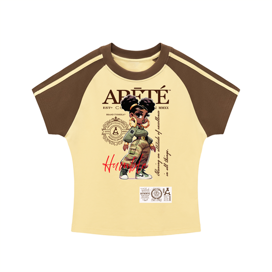 The ARĒTÉ™ Humble Bodycon Raglan  Sleeve T-Shirt