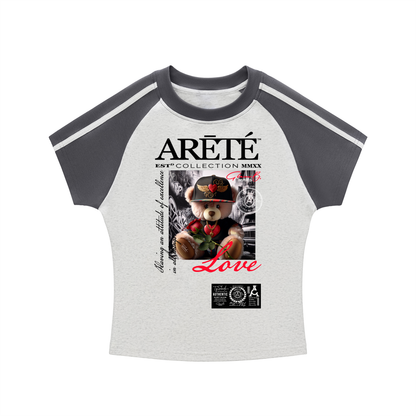 The ARĒTÉ™ Bear "LOVE" 2 Bodycon Raglan Sleeve T-Shirt