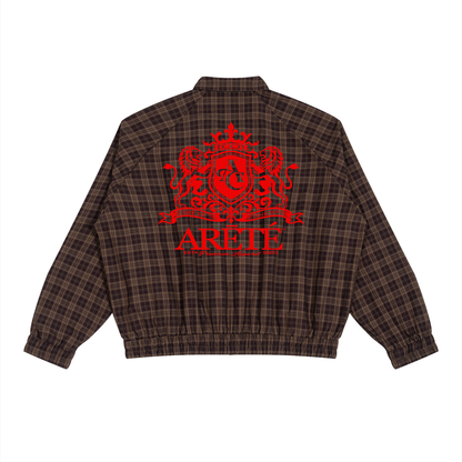 ARĒTÉ™ Unisex Plaid Full-Zip Track Jacket
