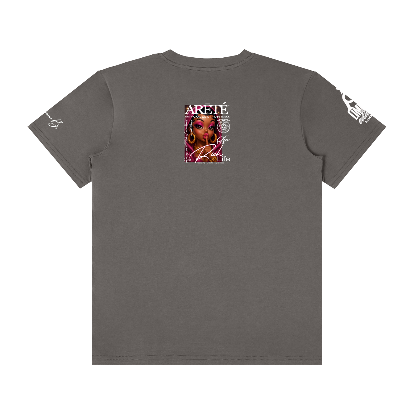ARĒTÉ™ RICH Life Unisex Classic Crew Neck Tee