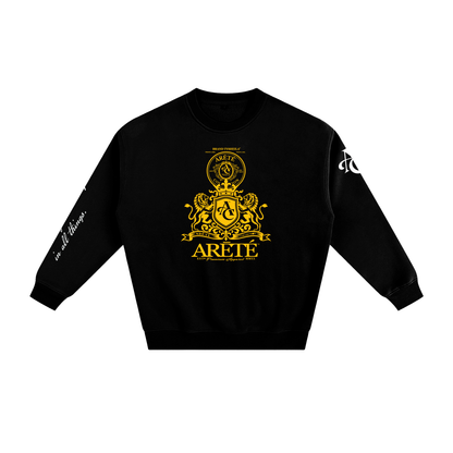 ARĒTÉ™ Signature Heraldic Logo Fleeced Sweatshirt