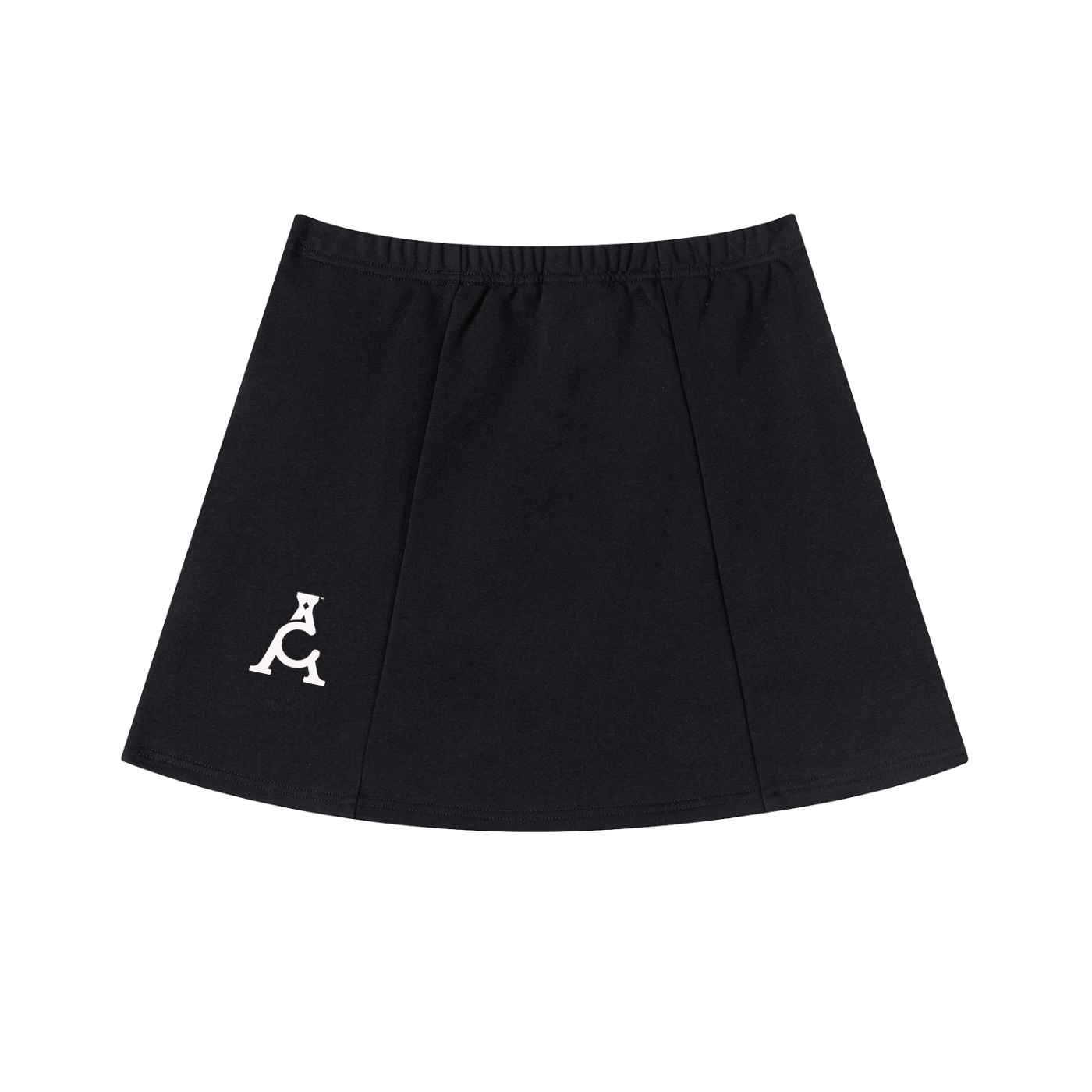 The ARĒTÉ Black Contrast Side Stripe Slit Skirt