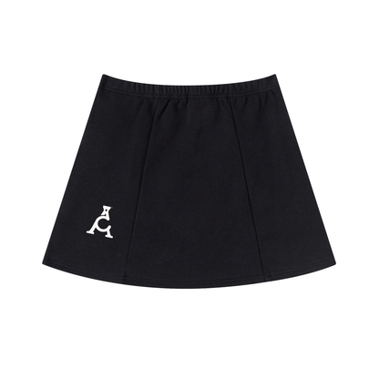 The ARĒTÉ Black Contrast Side Stripe Slit Skirt