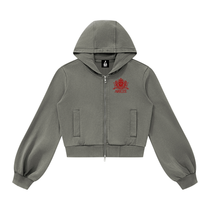 ARĒTÉ Women’s Vintage Wash Full Zip Hoodie