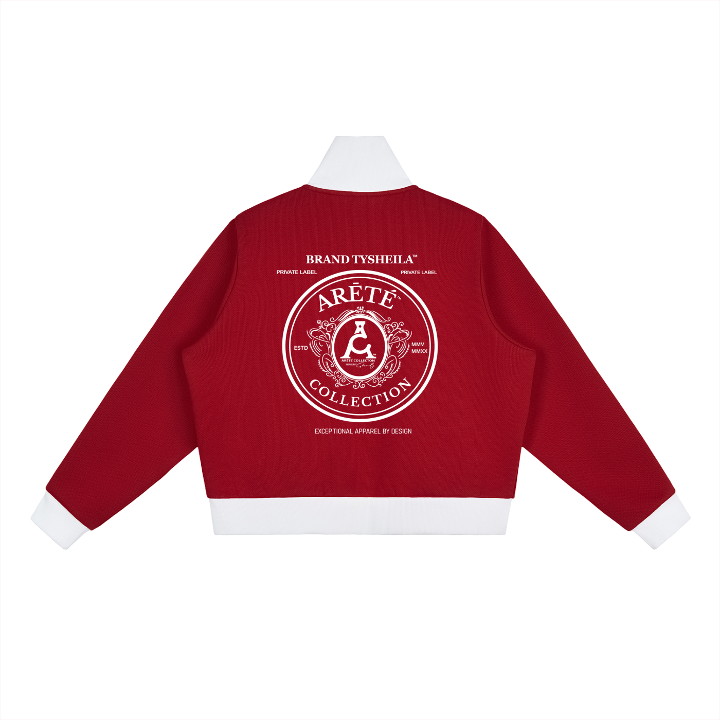 The ARĒTÉ Logo Fleece Cropped Track Jacket