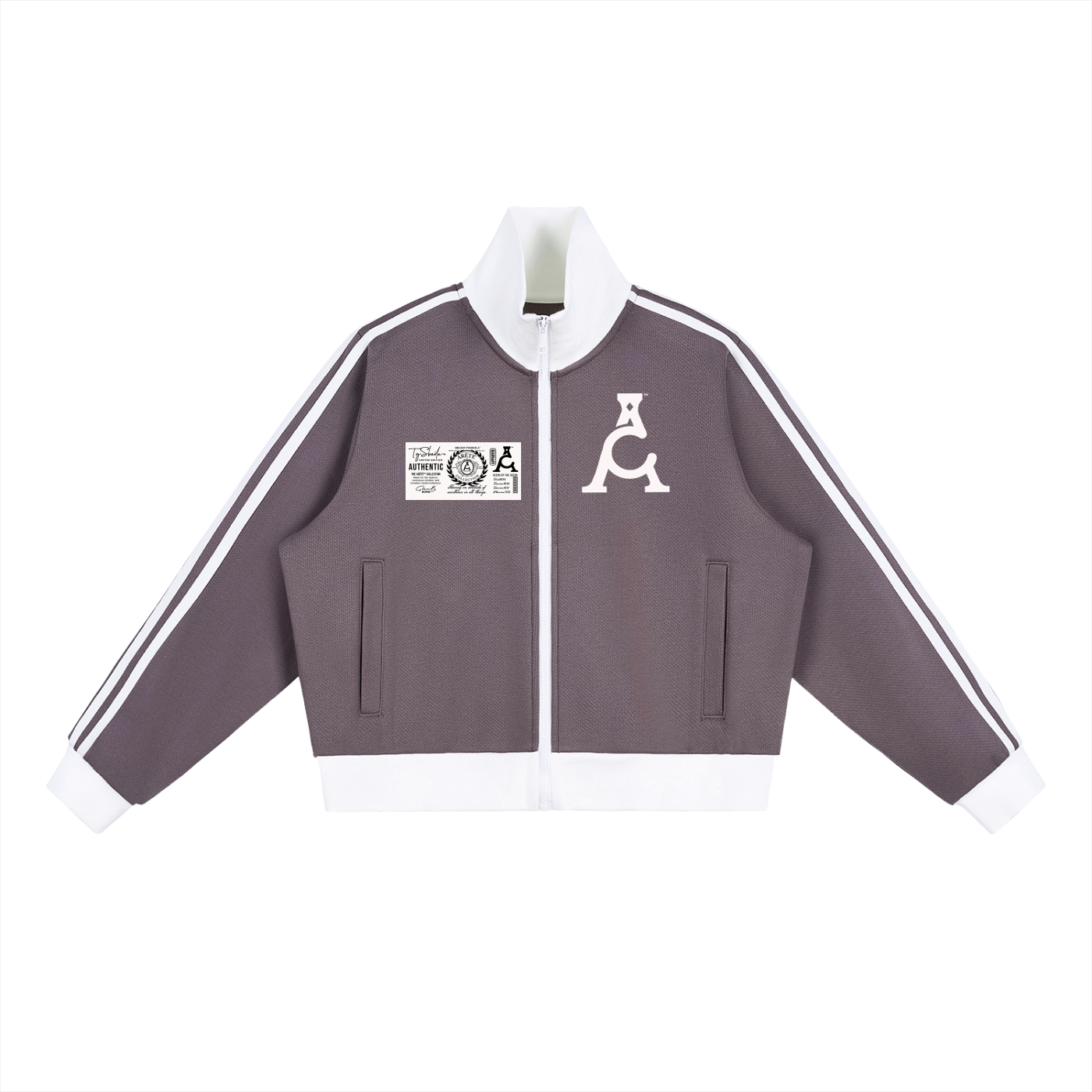 The ARĒTÉ Logo Fleece Cropped Track Jacket