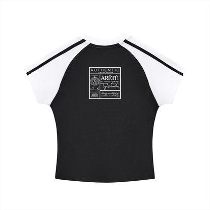 The ARĒTÉ™ Gold Sculpture Bodycon Raglan Sleeve T-Shirt