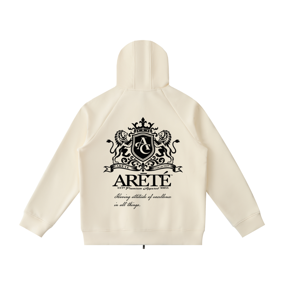 Heavyweight Raglan Sleeve Zip Hoodie