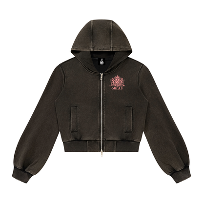 ARĒTÉ Women’s Vintage Wash Full Zip Hoodie
