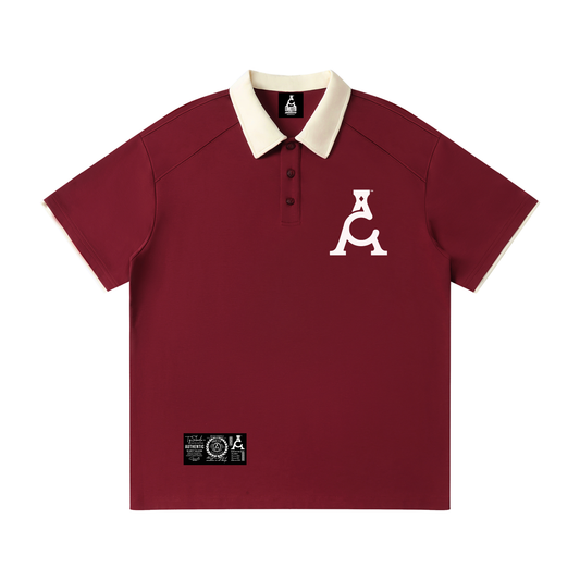 ARĒTÉ™ Contrast Collar Raglan Polo Shirt