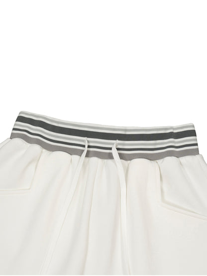 ARĒTÉ Logo Striped Waist Wide Leg Pants