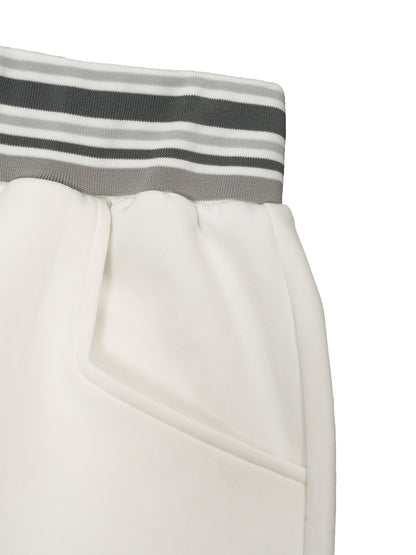 ARĒTÉ Logo Striped Waist Wide Leg Pants