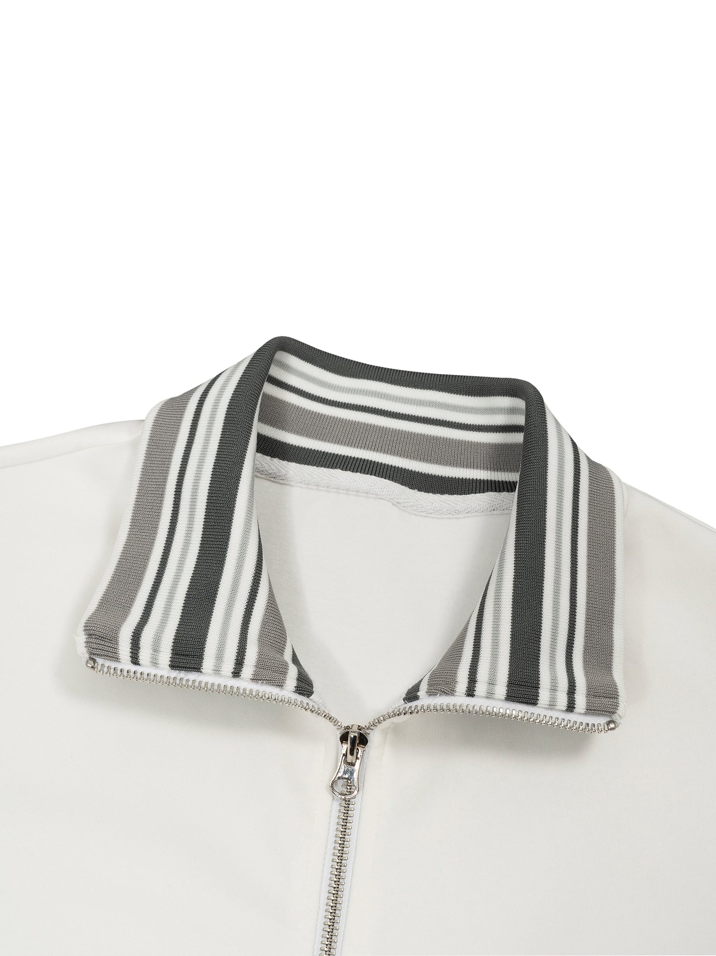 ARĒTÉ Logo Striped Rib Collar Zip Jacket