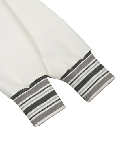 ARĒTÉ Logo Striped Rib Collar Zip Jacket