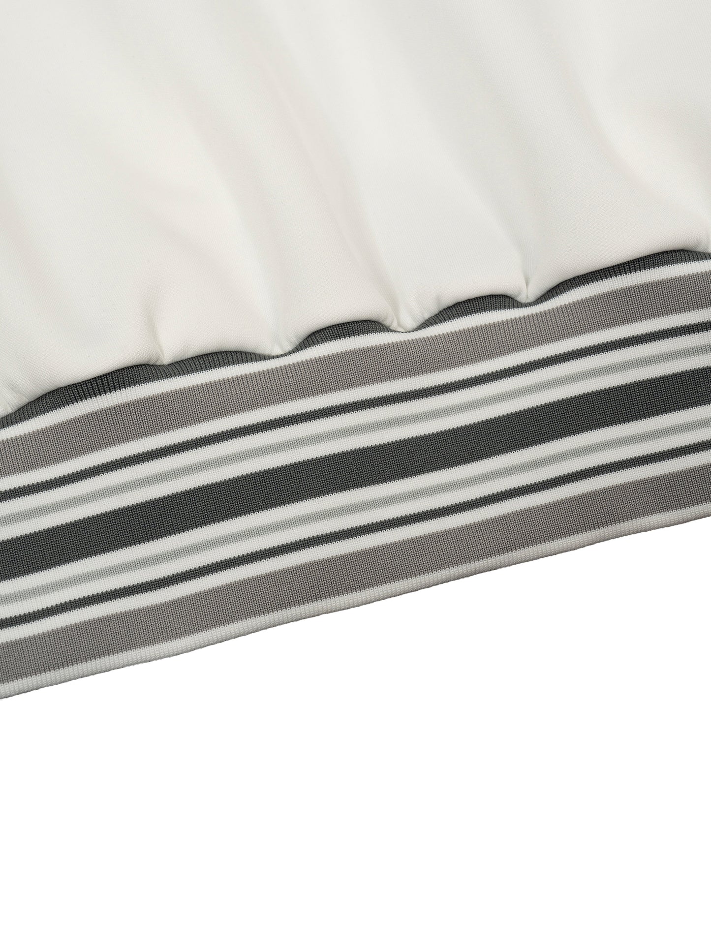The ARĒTÉ Striped Rib Collar Zip Jacket