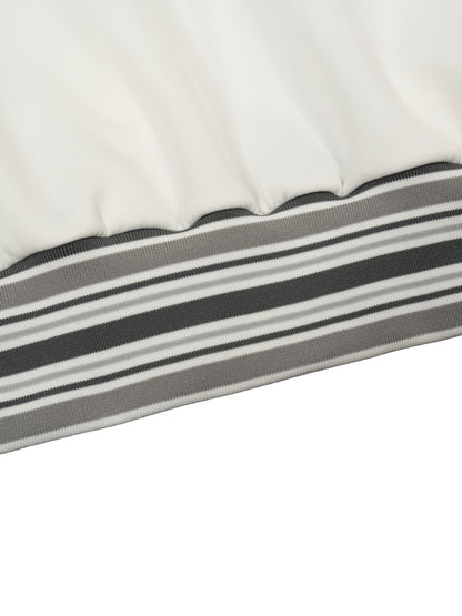 ARĒTÉ Logo Striped Rib Collar Zip Jacket